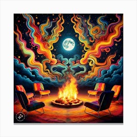 Psychedelic Fire Canvas Print