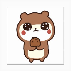 Cute Kawaii Bear Canvas Print