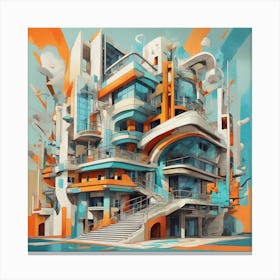 Futuristic City Canvas Print