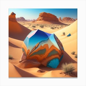 Rock In The Desert Canvas Print