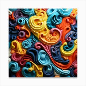 Colorful Swirls 1 Canvas Print