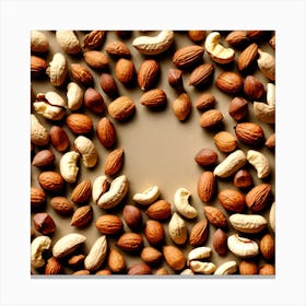 Nuts In A Circle 4 Canvas Print