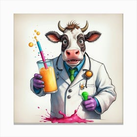 Doctor Cow 4 Canvas Print