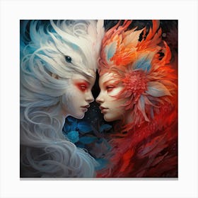 Two Women In Love Canvas Print