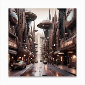 Futuristic City Canvas Print