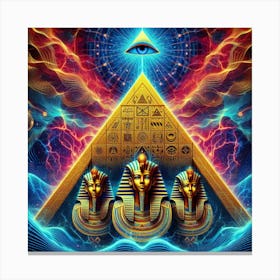 Guardians of the Ancients: Embracing the Magic of Egypt's Gods" Canvas Print