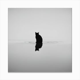 Cat In Water Canvas Print