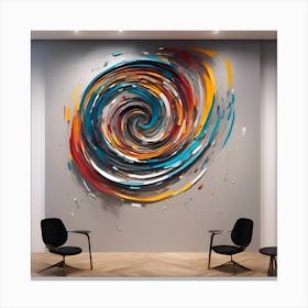 Spiral Wall Art in the living room Canvas Print