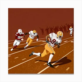 Football Player Running 1 Canvas Print