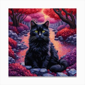 Cat In The Forest Canvas Print