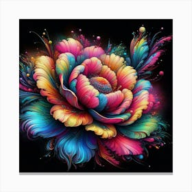 Psychedelic Flower Canvas Print