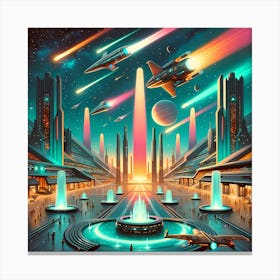 Futuristic City 14 Canvas Print