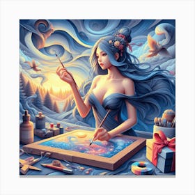 The Goddess Artist Canvas Print