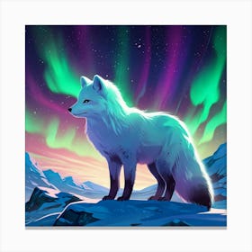 Fox In The Snow Art Print Canvas Print