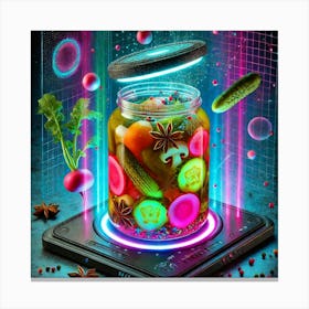 A Futuristic Dish Called Cosmic Pickles, Featuring Canvas Print