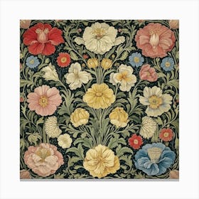 William Morris Floral Tapestry Art Canvas Print