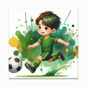 boy soccer player 2 Canvas Print