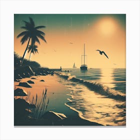 Vintage Seascape Canvas Print