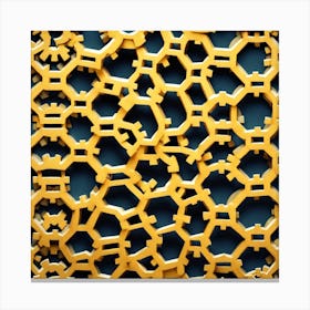 3d Rendering Of A Hexagonal Pattern Canvas Print