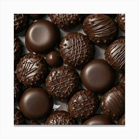 Default Realestic Dark Chocolate Candy Detailled 0 Canvas Print