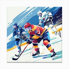 A Ice Hockey Match Vector Design Illustration 1718701057 4 Canvas Print