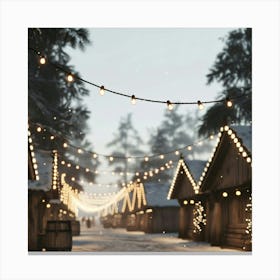 Christmas Village Canvas Print