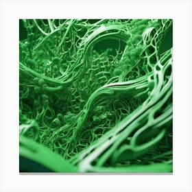Abstract Green Structure Canvas Print