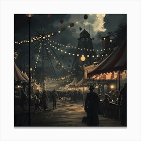 Carnival At Night Canvas Print