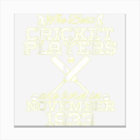 91 Year Old Birthday In November 1933 Best Cricket Players Canvas Print