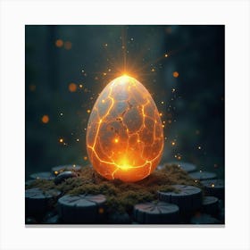 Dragon Egg Glowing With Mysterious Magical Energy 1 Canvas Print