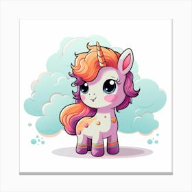 Cute Unicorn 527 Canvas Print