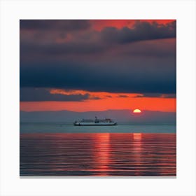 Sunset On The Sea 4 Canvas Print