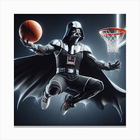 Darth Vader Playing Basketball Star Wars Art Print Canvas Print