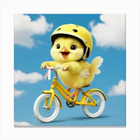 Leonardo Phoenix 09 A Playful Fluffy Yellow Chick With Bright 1 Canvas Print