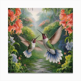 Hummingbirds Canvas Print