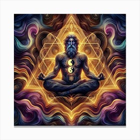 Yogi In Meditation Canvas Print