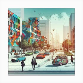 Urban Cityscape Canvas Print