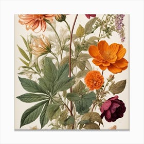 Botanical Flowers Canvas Print