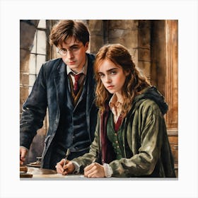 Harry Porter And Friend Canvas Print