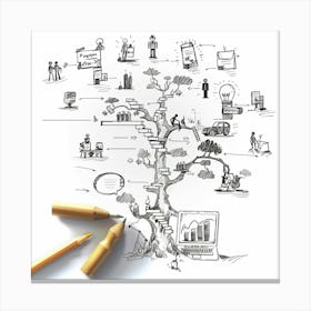 Business Tree Canvas Print