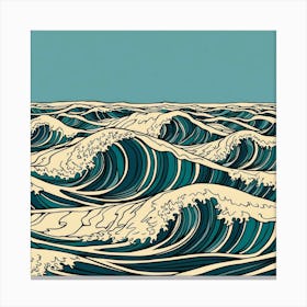 Landscape Waves Abstract 1 Canvas Print