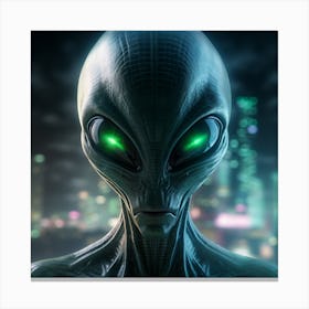 Alien Head 4 1 Canvas Print