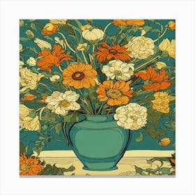 Flowers In A Vase 6 Canvas Print