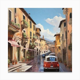 Italian City Street Canvas Print