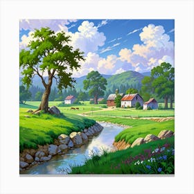 Landscape Painting 45 Canvas Print