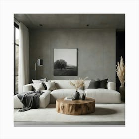 Modern Living Room 121 Canvas Print