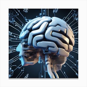 Artificial Intelligence Brain 5 Canvas Print