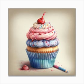 Cupcake Art Canvas Print