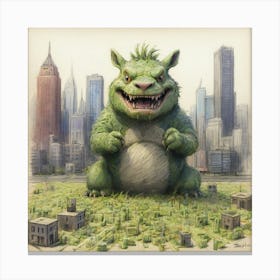 Monster In The City 2 Canvas Print