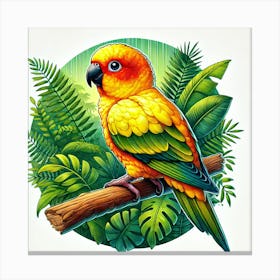 Parrot In The Jungle 1 Canvas Print